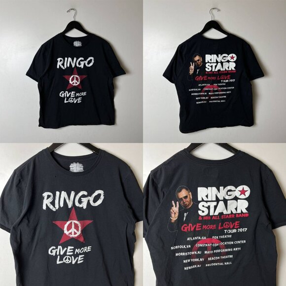 Ringo Starr Give More Love T Shirt Womens Black XL Extra Large Graphic Tee Logo - Picture 11 of 16